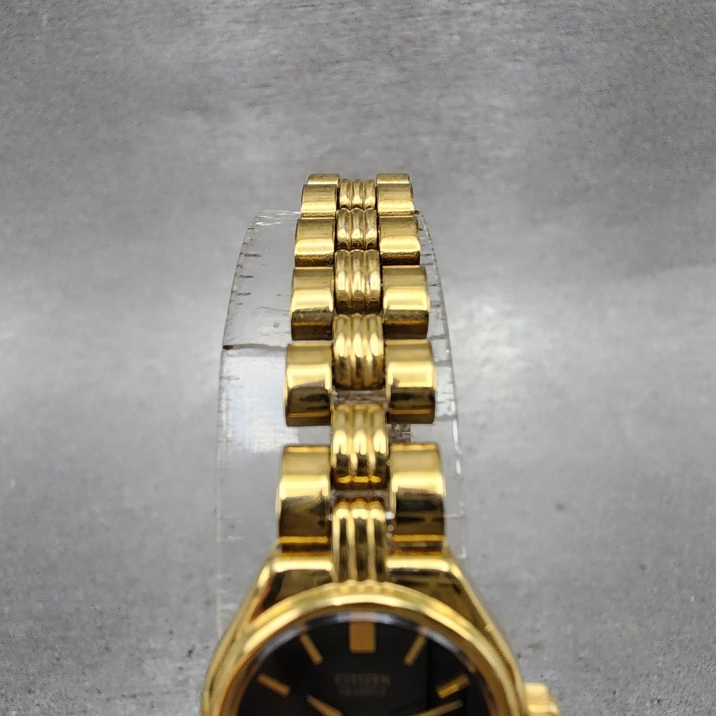 Citizen CQ Watch Women 17mm Black Dial Gold Tone Round 3220S28171 New Battery4