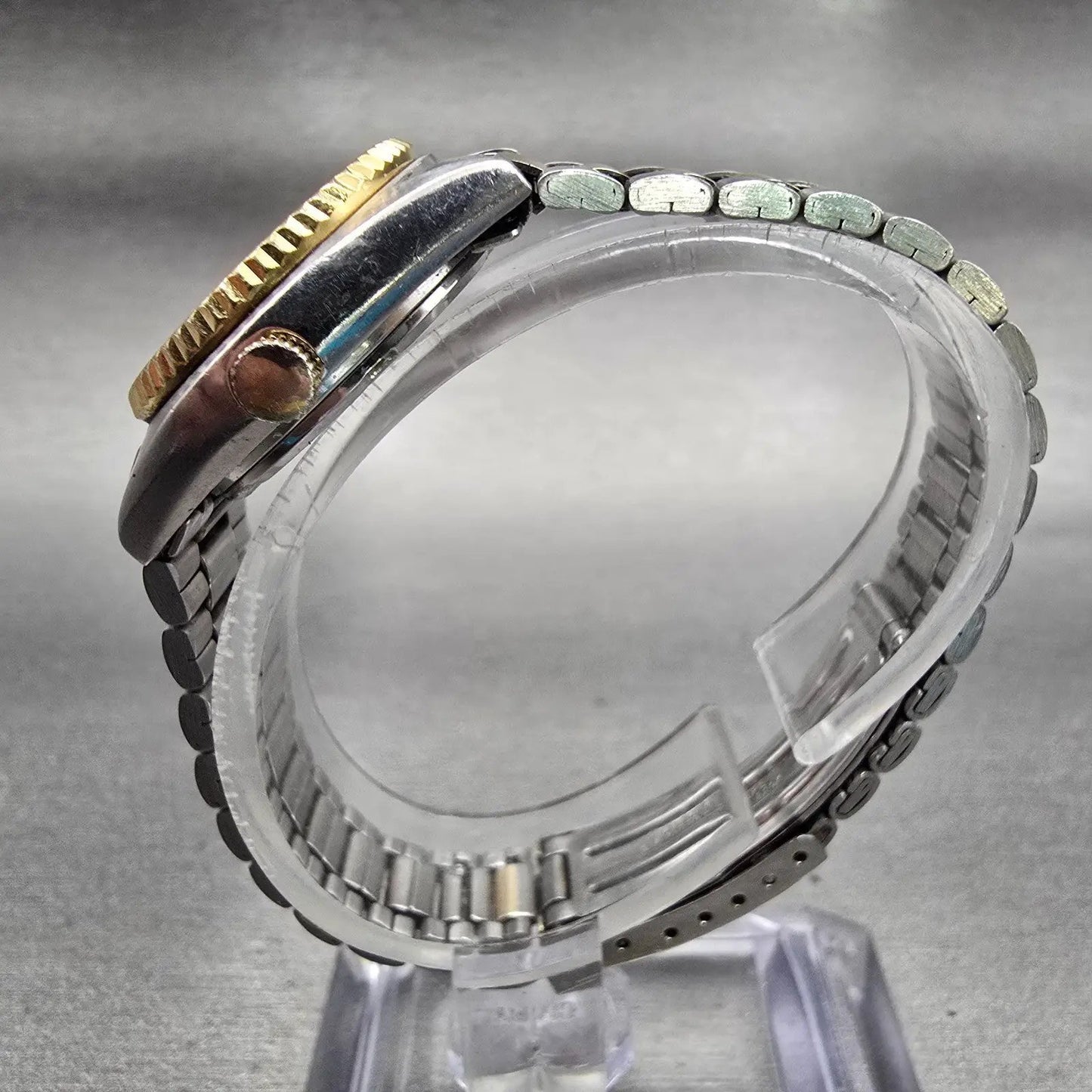 Seiko SQ Watch Women 24mm Silver Dial Two Tone Daydate Round 8523-0050 New BattF6