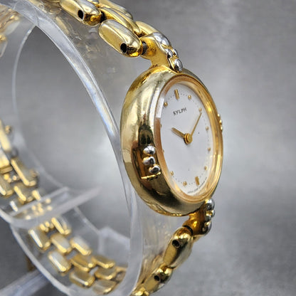 Citizen Sylph Watch Women 19mm White Dial Gold Tone Round 2200241797 New Batt3