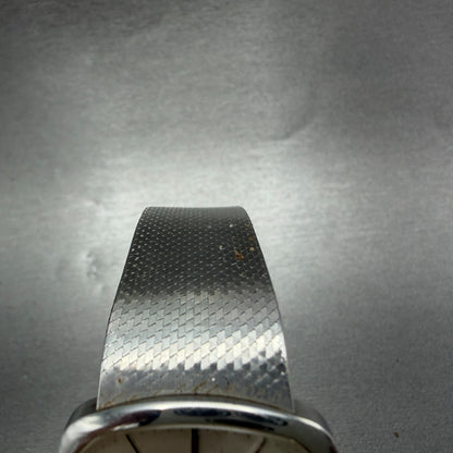 Seiko Watch Men 32mm Silver Dial Silver Tone Square 5854-5000 New Battery VTG4