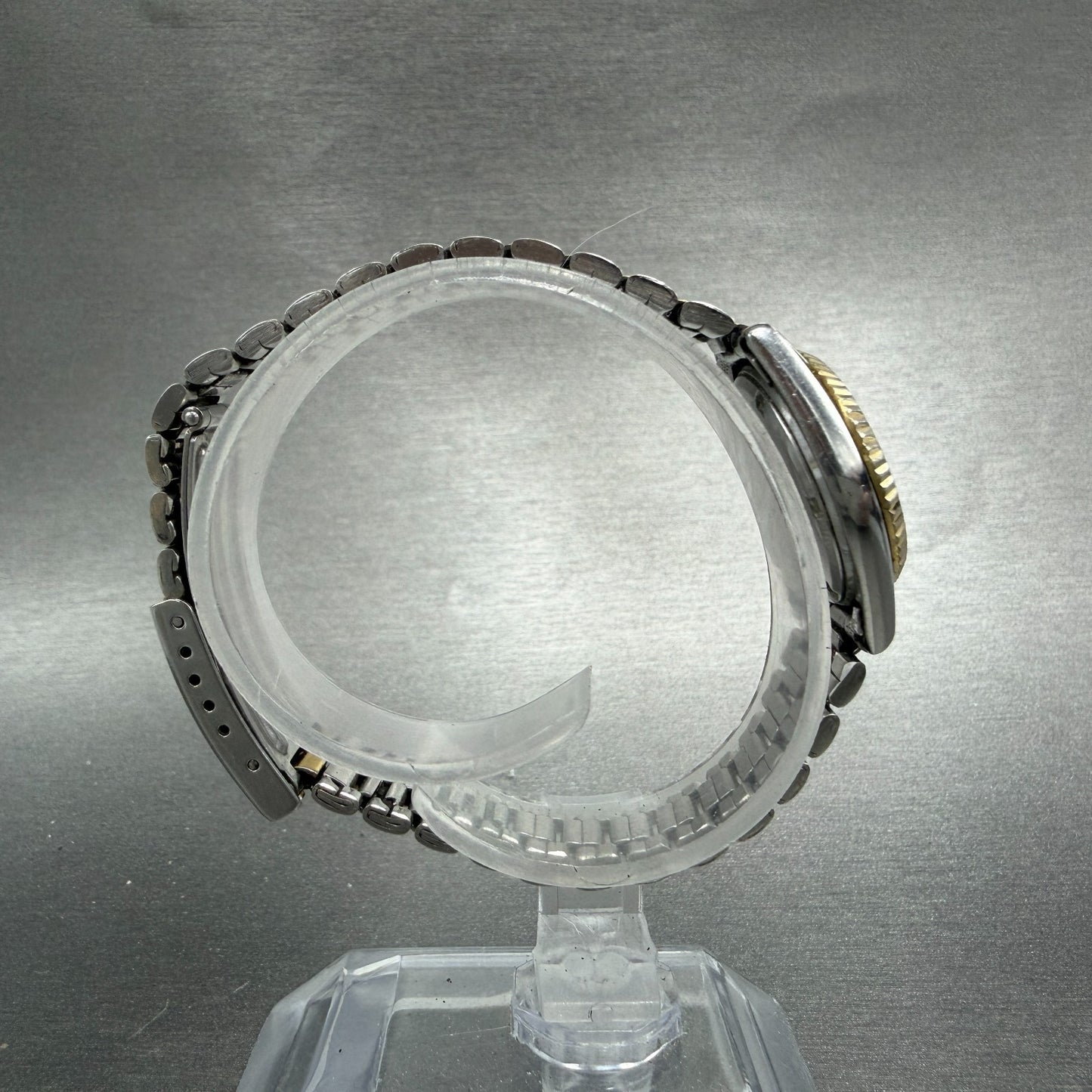 Seiko SQ Watch Women 24mm White Dial Two Tone Daydate Round 3E23-0A60 New Batt8