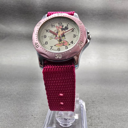 Seiko Alba Minnie Mouse Watch Women 26mm White Dial Silver V501-0420 New Battery5