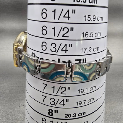Swatch BATHROOM SMILES Watch Women Silver Dial Clear Case LK252G New Battery9