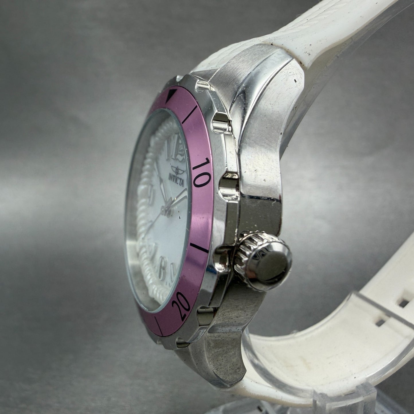 Invicta Angel Dive Watch Women 38mm MOP Dial Silver Tone 23746 New Battery2