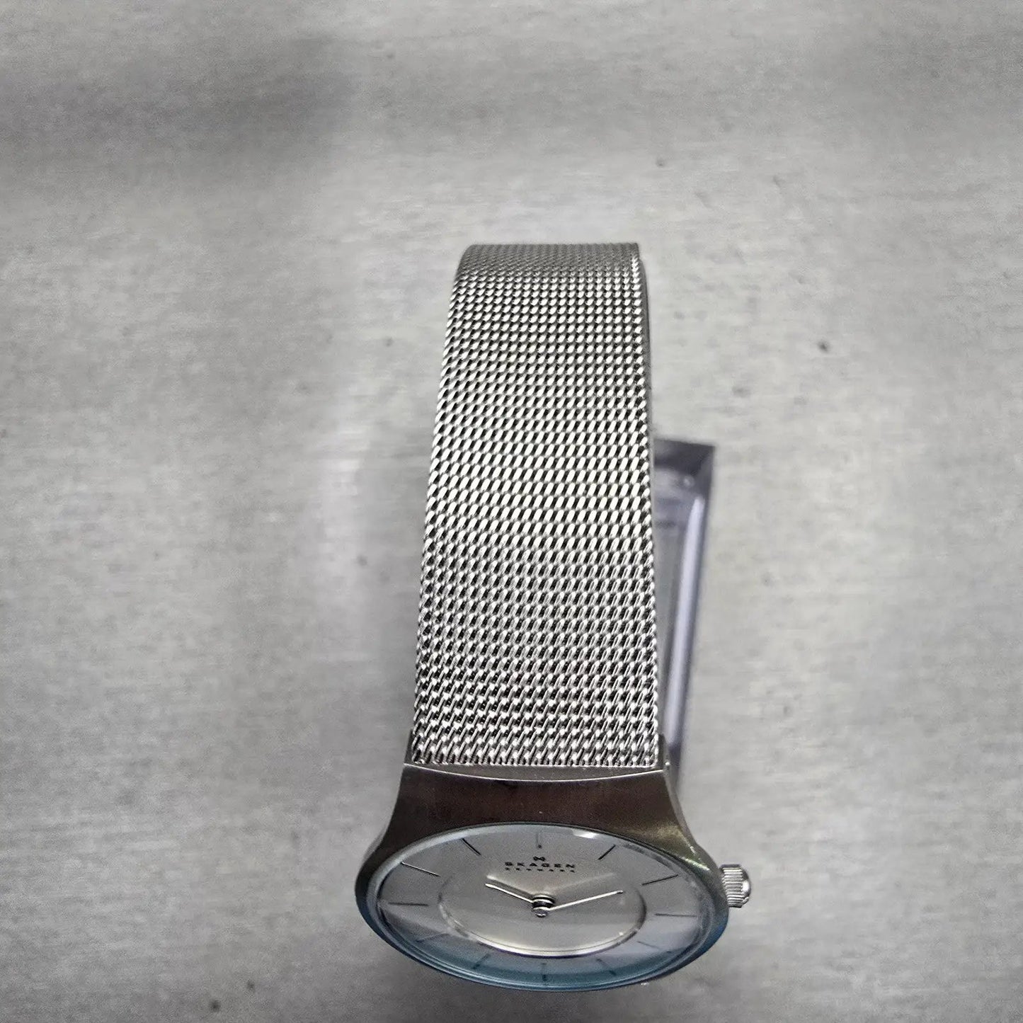 Skagen  Slimline Watch Women 28mm Silver Dial Silver Tone 233SSS New Batt4