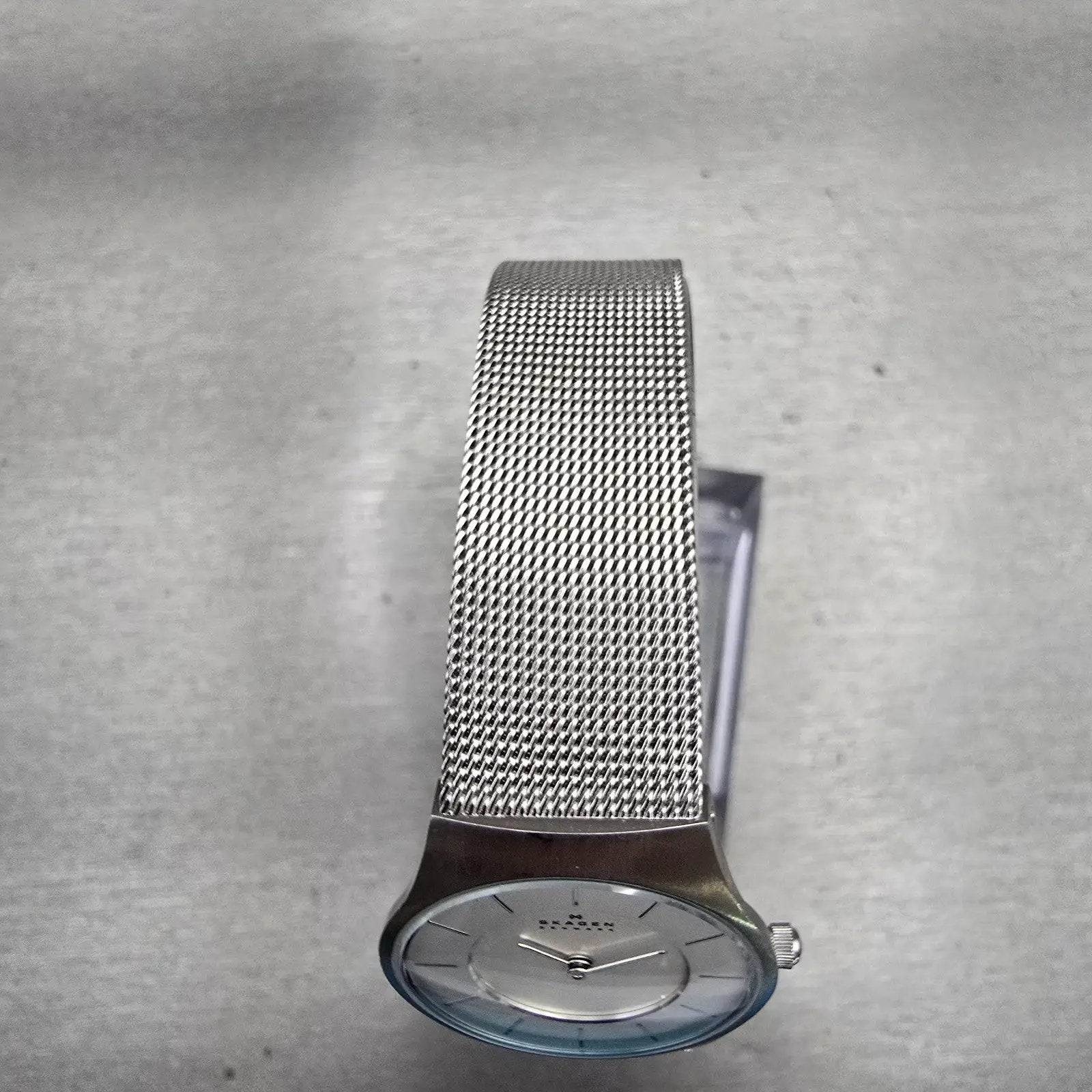 Skagen  Slimline Watch Women 28mm Silver Dial Silver Tone 233SSS New Batt4