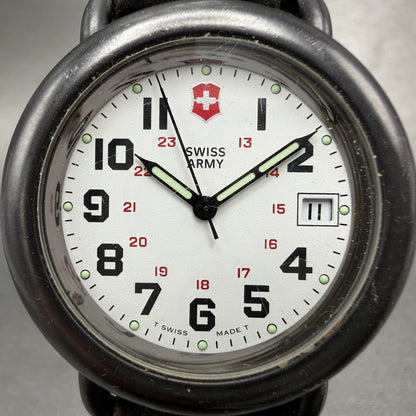 Victorinox Swiss Army Cavalry Watch Men 37mm White Dial Black Tone PARTS KPO2