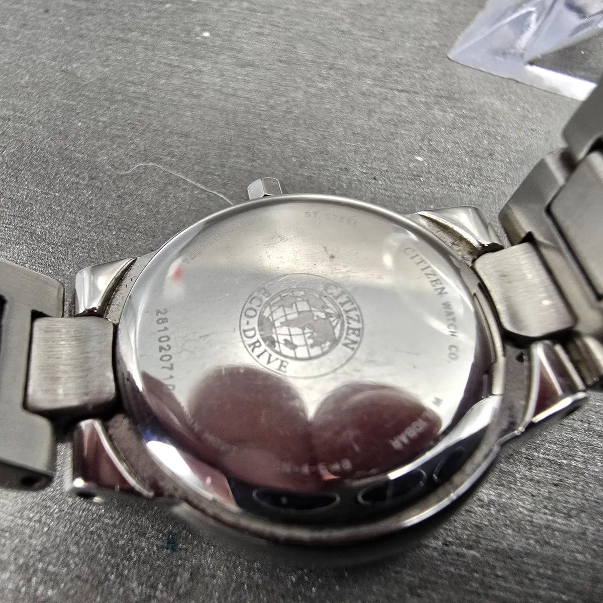 Citizen Eco-Drive Watch Women 26mm MOP Dial Steel Date Gems E011-S070074 Runs9