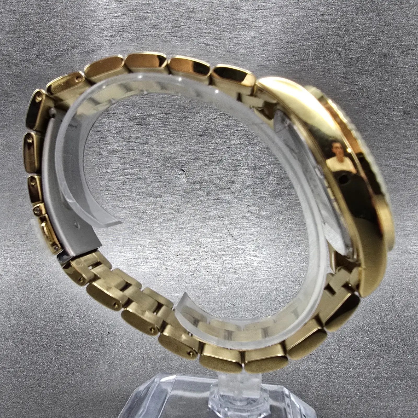 Invicta Specialty Watch Men 43mm Black Dial Gold Tone Round 4960 New Battery8