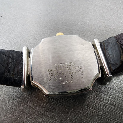 Citizen Excela Watch Women 21mm Silver Dial Two Tone Octagon New Battery VTG10