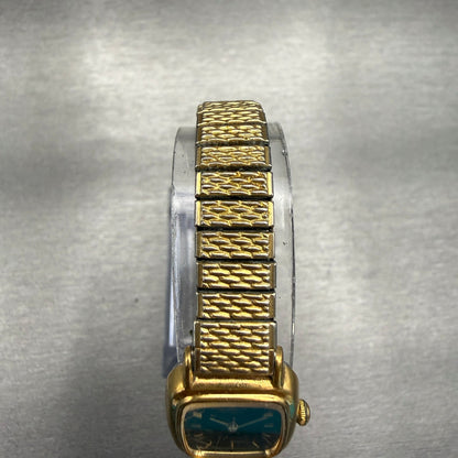 Seiko Watch Women 17mm Black Dial Gold Tone Rectangle 1N00-5K29 VTG New Battery4
