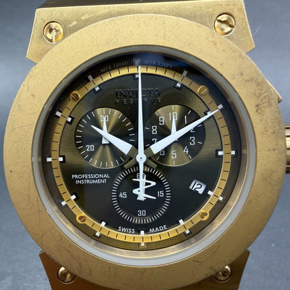 Invicta Akula Reserve Chrono Watch Men 54mm Green Dial Gold Date 12012 New batt1