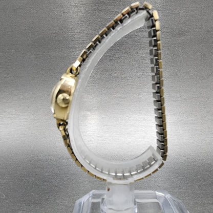 Longines Watch Women 15mm White Dial 10K Gold Filled Oval Cal 14.16 PARTS7