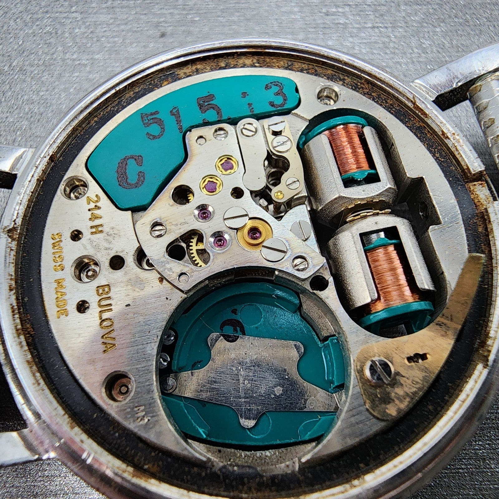 Bulova Accutron Spaceview M4 Watch men 35mm Skeleton Dial Steel  PARTS13