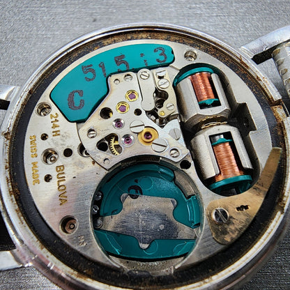 Bulova Accutron Spaceview M4 Watch men 35mm Skeleton Dial Steel  PARTS13