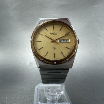 Rado Watch Men 33mm Champagne Dial Two Tone Daydate Round 114.3241.2 New Battery5