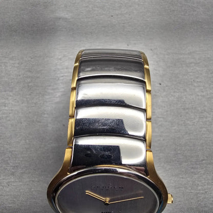 Skagen Denmark Watch Men 38mm Silver Dial Two Tone Round 256GLX New Battery8