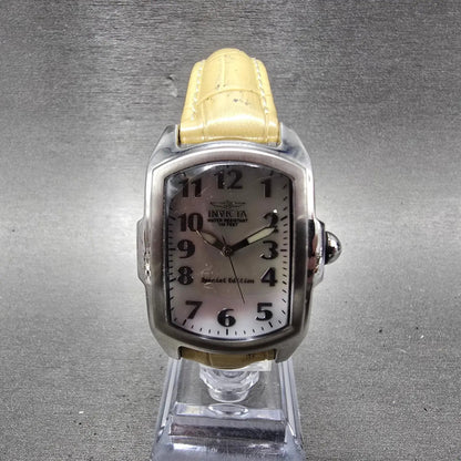 Invicta Lupha Watch Women 29mm MOP Dial Silver Tone Rectangle 0441 New BatteryKL0