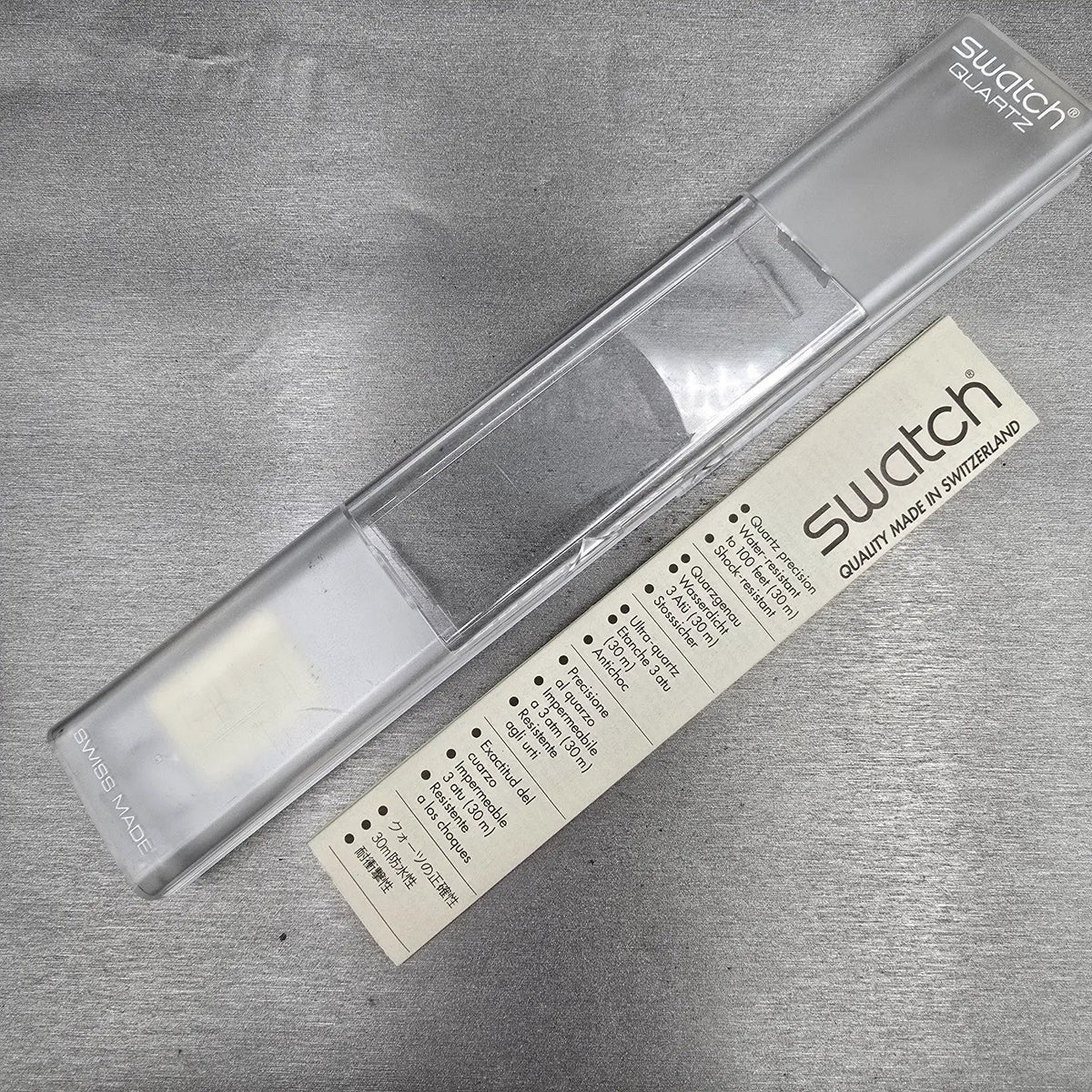 Swatch Twitch Twins Watch Men 33mm Silver Dial Blue Case GN168 New Battery NOS18