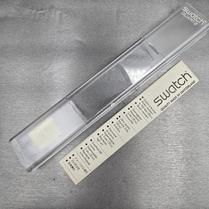 Swatch Twitch Twins Watch Men 33mm Silver Dial Blue Case GN168 New Battery NOS18