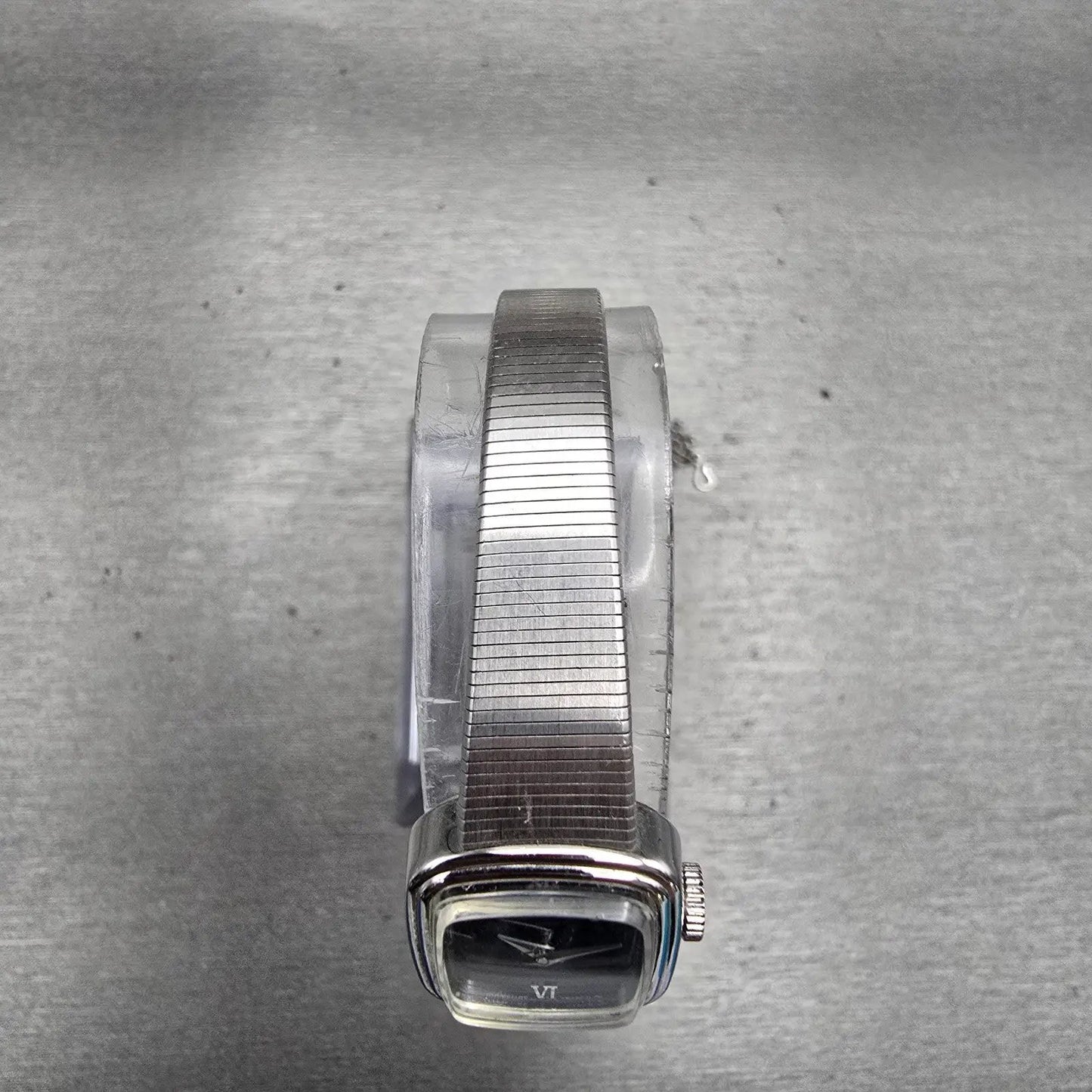 Seiko Watch Women 17mm Blue Dial Silver Tone Rectangle 1100-5729 Manual Works4
