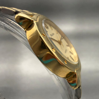 Bulova Watch Women 24mm Champagne Dial Gold Tone Round New Battery VTG3