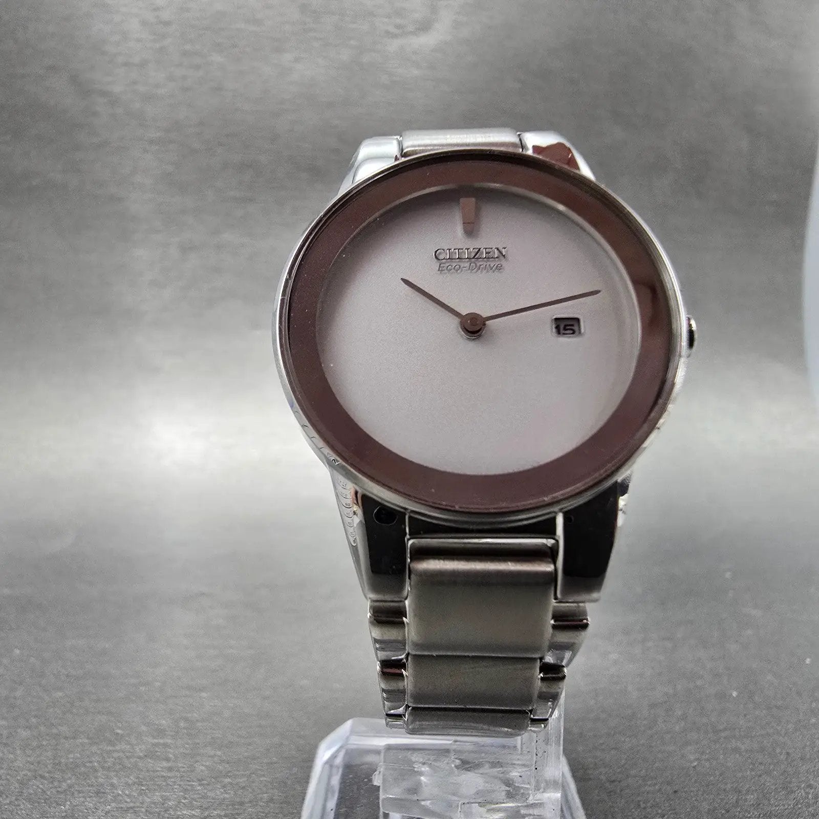 Citizen Eco-Drive Watch Women 30mm White Dial Silver Tone Date J015-S086922 Runs5