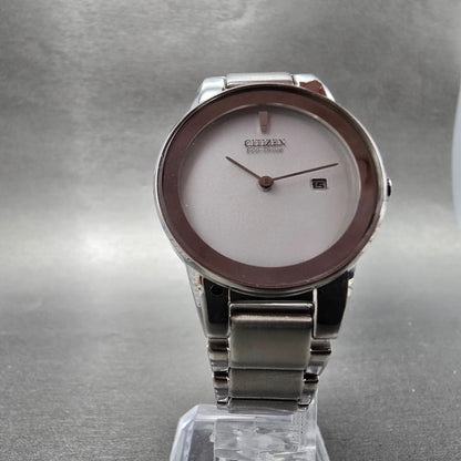 Citizen Eco-Drive Watch Women 30mm White Dial Silver Tone Date J015-S086922 Runs5