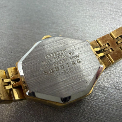 Citizen CQ Watch Women 19mm Champagne Dial Gold Tone 4031-892721 New Battery9