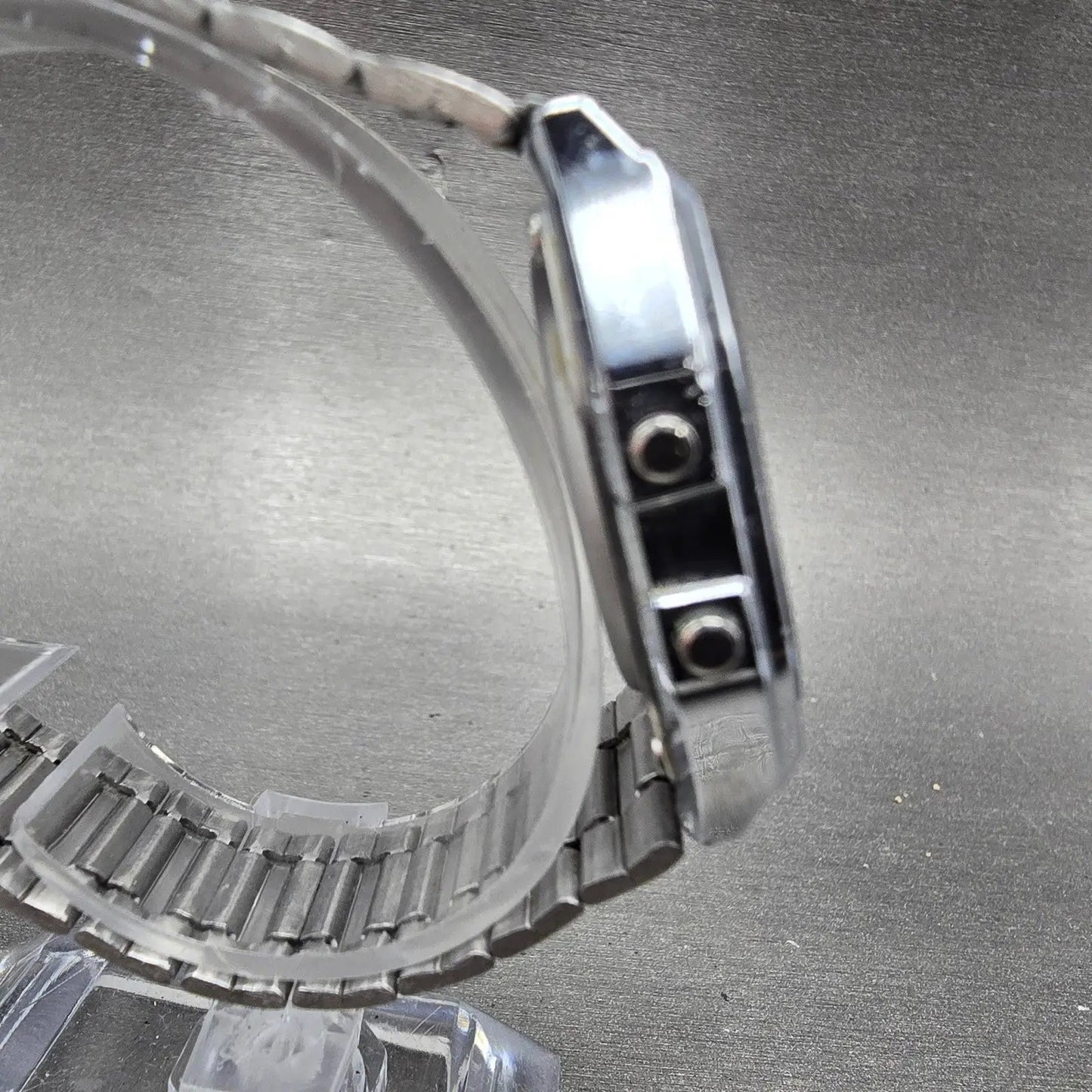 Casio Digital Alarm Chronograph Watch Men 33mm Silver Dial A158W New Battery EVF3