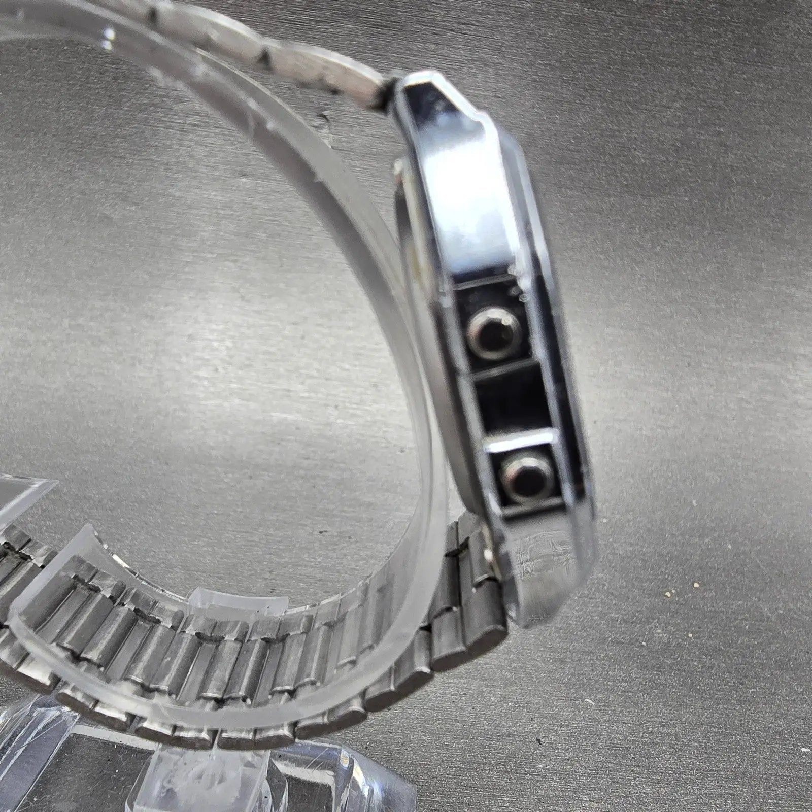Casio Digital Alarm Chronograph Watch Men 33mm Silver Dial A158W New Battery EVF3