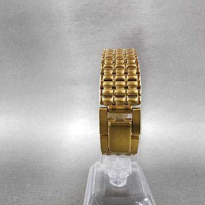 Citizen CQ Watch Women 15mm Champagne Dial Gold Tone Rectangle 2250S07092 Runs7