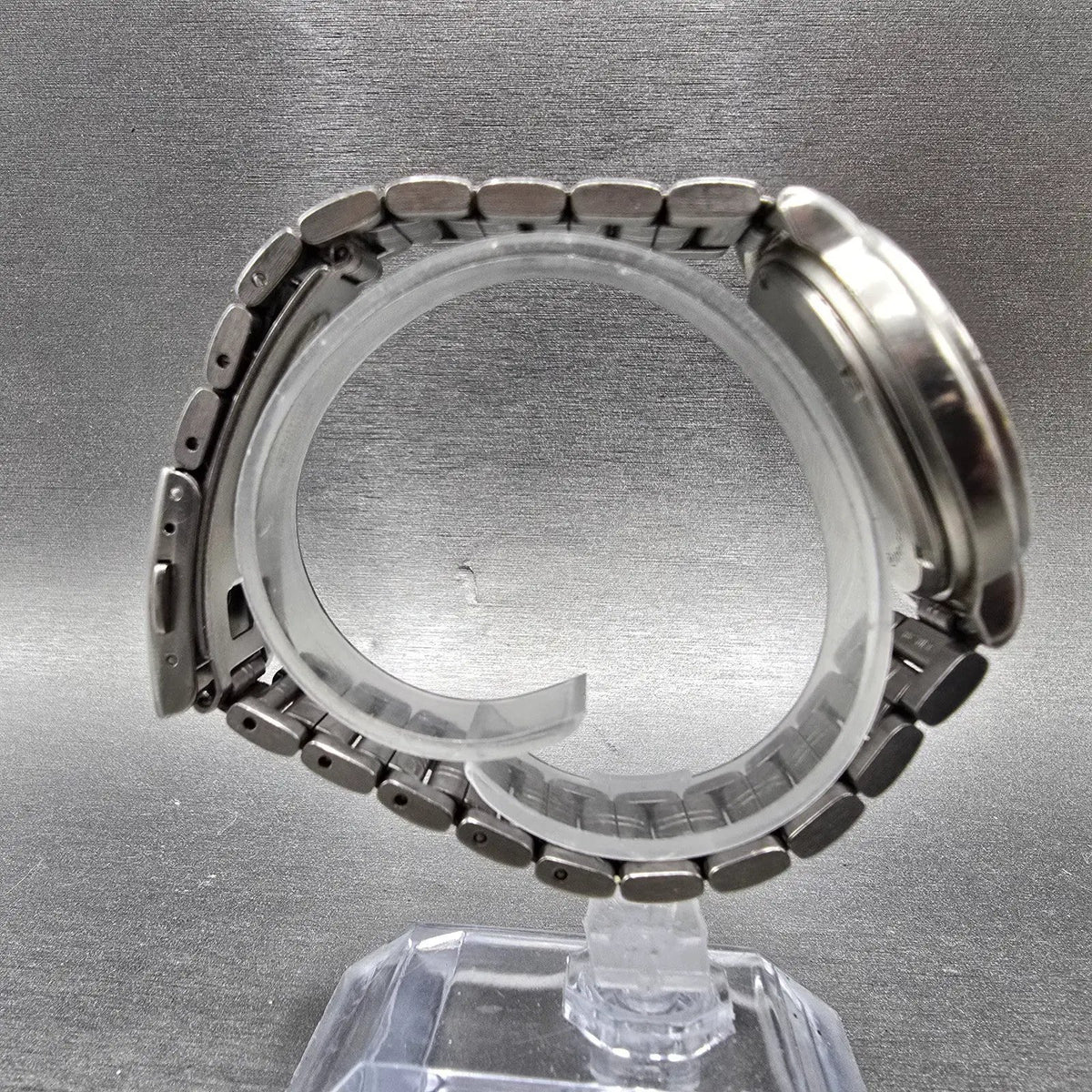 Seiko Solar Watch Men 35mm Black Dial Titanium Date Round 5K22-0A20 PARTS9
