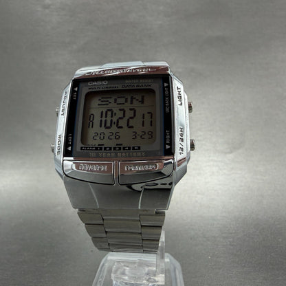 Casio Illuminator DB-360 Watch Men 36mm Digital Silver Tone Alarm Chrono NewBatt6