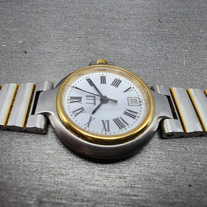 Dunhill Millennium Watch Women 26mm White Dial Two Tone Date READ!! New Battery5