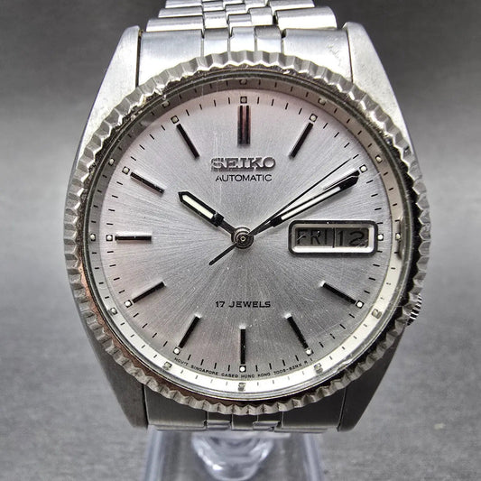 Seiko President Automatic Watch Men 36mm Silver Dial Steel Daydate 7009-3119PART0