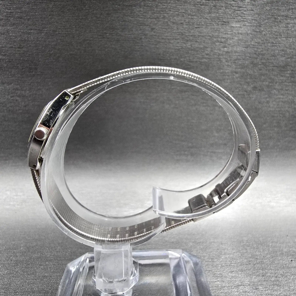 Seiko Watch Women 16mm Silver Dial Silver Hexagon 2C21-5149 New Battery VTG JP8