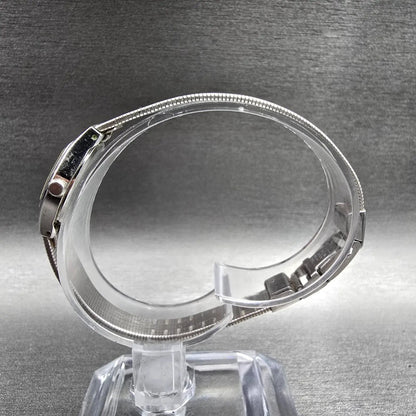 Seiko Watch Women 16mm Silver Dial Silver Hexagon 2C21-5149 New Battery VTG JP8