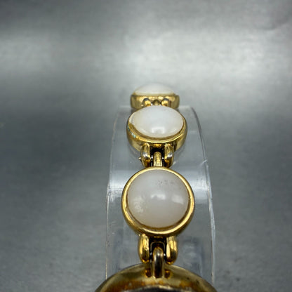 Seiko Alba Watch Women 20mm White Dial Gold Tone Round Y588-0120 New Battery4