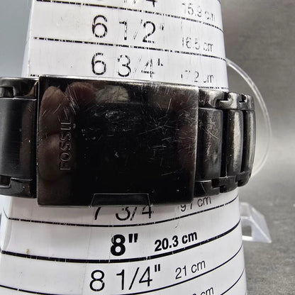 Fossil Arkitekt Tank Watch Men 34mm Black Dial Black Tone FS-4159 New Battery VH10