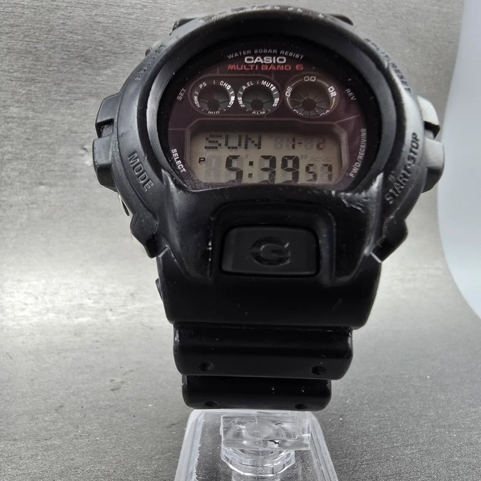 Casio G-Shock GW-6900 Watch Men 51mm Digital Black Tone Alarm Chronograph Solar5