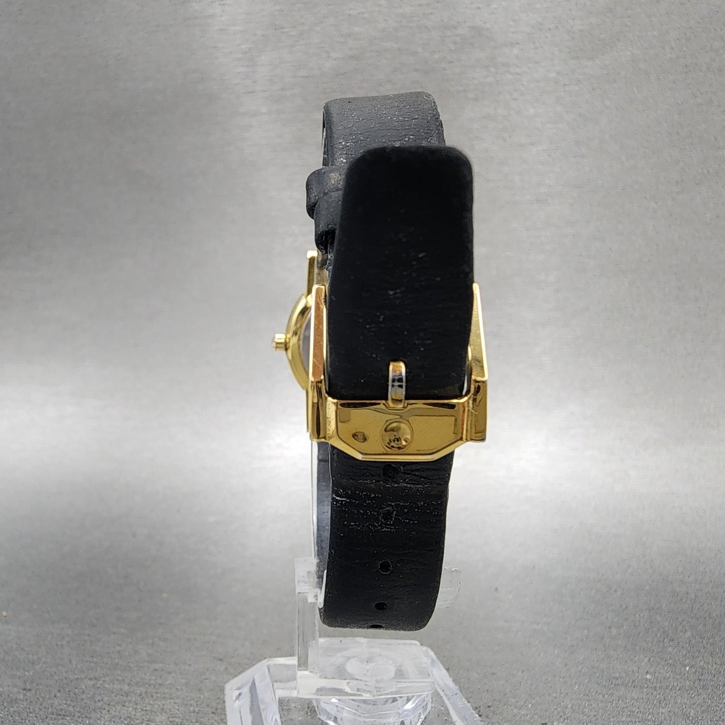 Movado Muesum Watch Women 25mm Black Dial Gold Tone Round 87 A1 845 New Battery7