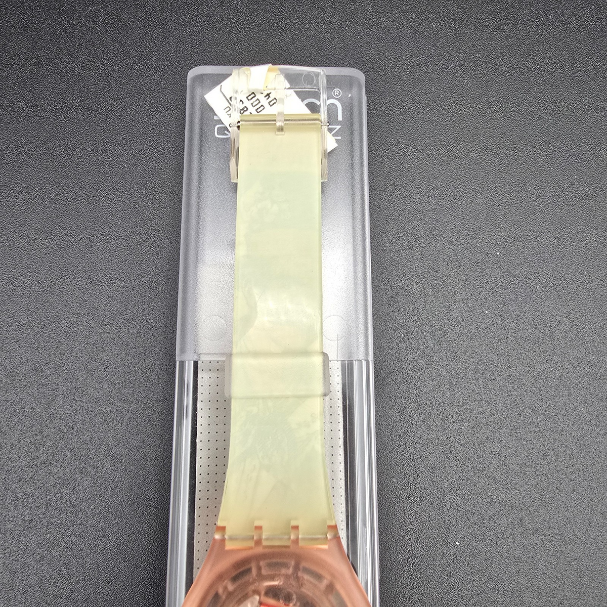 Swatch Masquerade Watch Men 34mm White Dial Pink Case GP105 New Battery NOS 3239