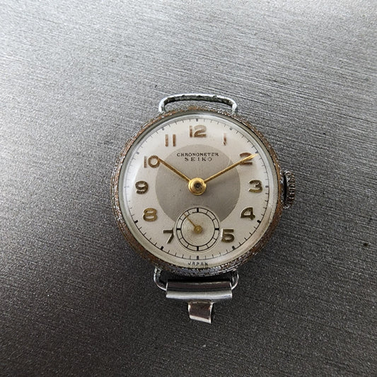 Seiko Chronometer Watch Women 22mm White Dial Silver Tone Manual Wind Runs