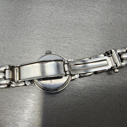 Seiko SQ 50 Watch Women 24mm MOP Dial Steel Date Round BROKEN BAND New Battery