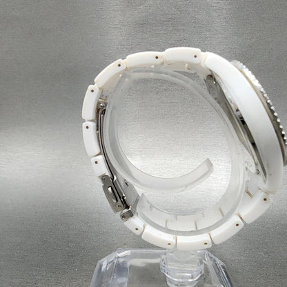Fossil Stella Watch Women 38mm White Dial White Tone Round ES2444 New Battery8