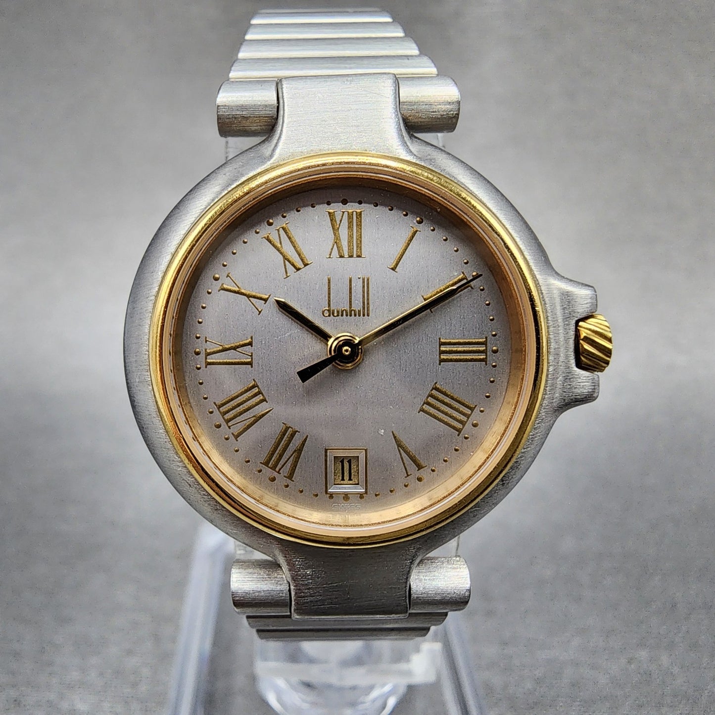 Dunhill Millennium Watch Women 26mm Silver Dial Two Tone Date 139174 READ NewBat0