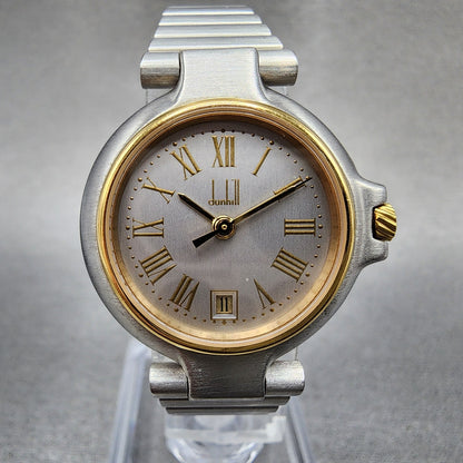 Dunhill Millennium Watch Women 26mm Silver Dial Two Tone Date 139174 READ NewBat0