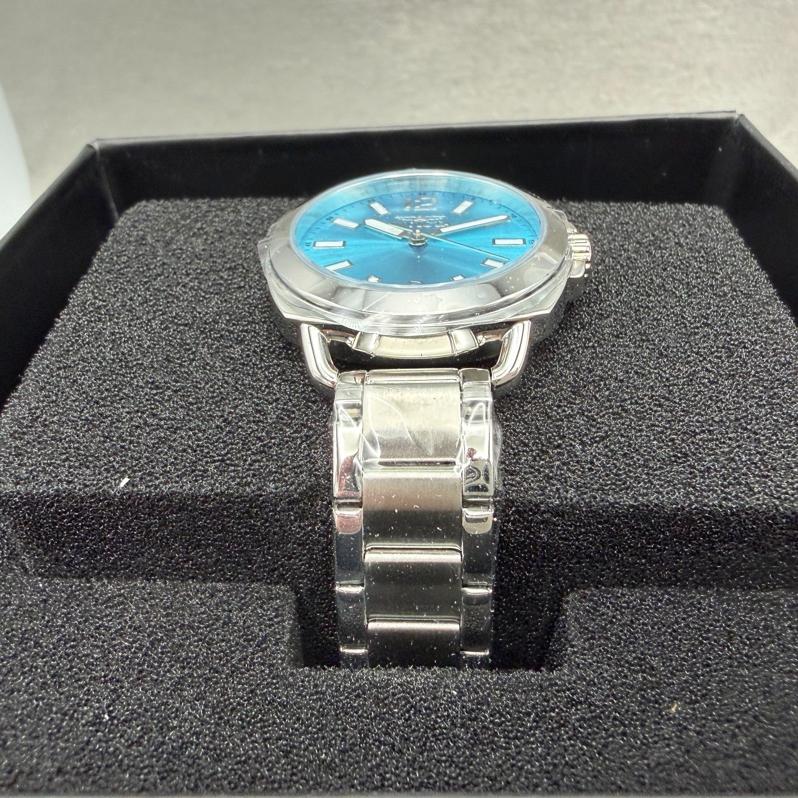 Invicta Wildflower Watch Women 32mm Blue Dial Silver Tone Round 473252