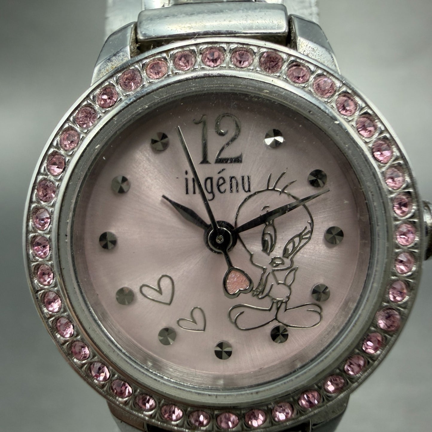 Seiko ALBA Ingenu Watch Women 22mm Pink Dial Silver Tone Tweety Bird New Battery1